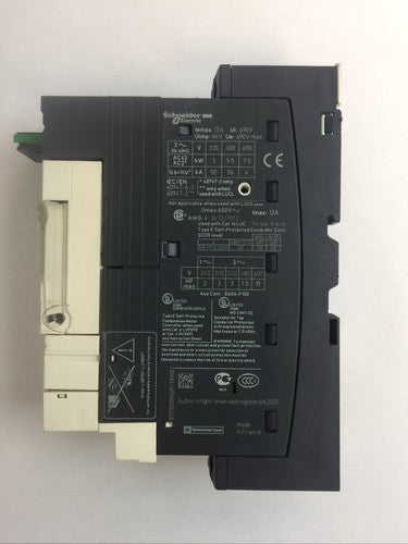 SCHNEIDER LUB12 MOTOR STARTER 600VAC 12A 10HP LUCA1XBL CONTROL UNIT 24VDC3