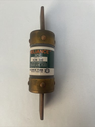 BRUSH RELIANCE KON300 ONE TIME CLASS RK5 FUSE 250VAC 300AMP0