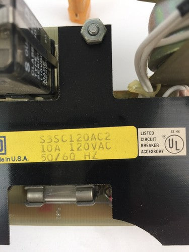 SQUARE D S3SC120AC2 CIRCUIT BREAKER SHUNT TRIPS 10A 120VAC 50/60HZ1