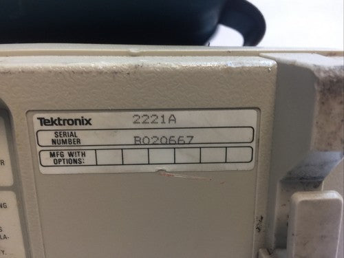 TEKTRONIX 2221A 100MHz DIGITAL STORAGE OSCILLOSCOPE 90-250VAC6