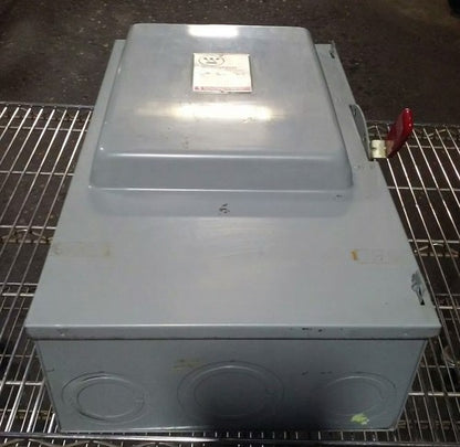 WESTINGHOUSE, GFN323N, SAFETY SWITCH, 240V, 100A, 2P, 2 FUSES, INDOOR, NEW0