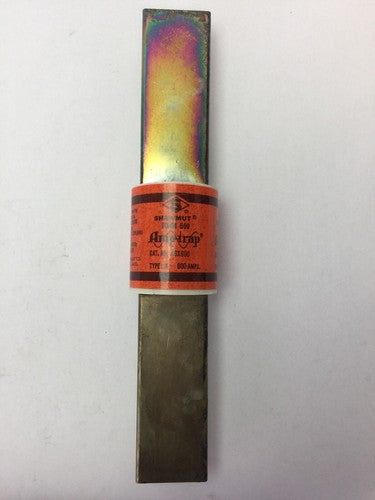 SHAWMUT AMPTRAP A6X600 FUSE 600 AMP 600 VOLTS AC/DC TYPE 4 FORM 6007