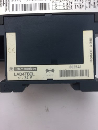 TELEMECANIQUE LC1D09BL CONTACTOR LRD04 OVERLOAD RELAY LAD4TBDL 24V3