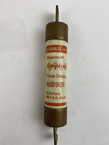 Gould Shawmut Amp-trap 2000 & Amp-trap II A6D90R 90A 600V Fuse "Lot of 5"3
