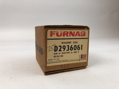 Furnas D2936061 Magnetic Coil 208/240 V 50 HZ 440/480 V 60 Hz1