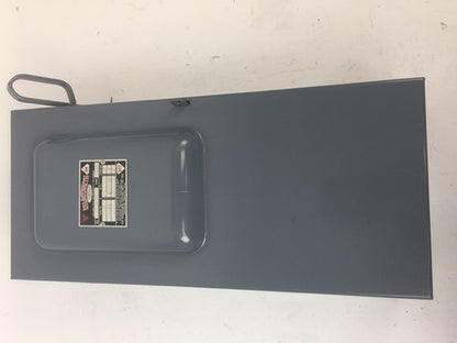 WADSWORTH 8712N ENCLOSED FUSIBLE SAFETY SWITCH 100A 240VAC 3 POLES AT-DE 100R2