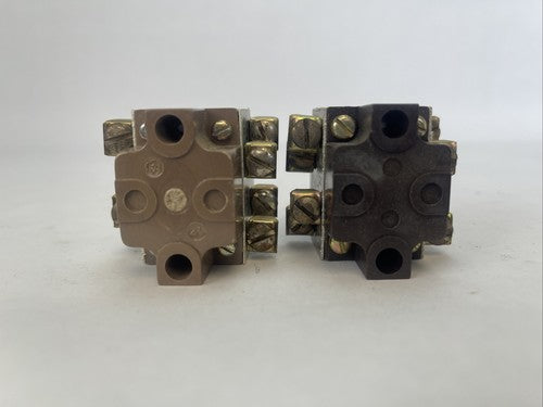 SYLVANIA CLARK PB 600V TYPE H & HO CONTACT BLOCK 2 N.O.-2N.C. CONTACTS(LOT OF 2)5