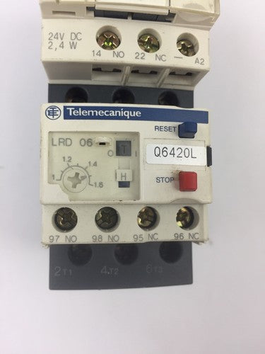 TELEMECANIQUE LC1D09BL CONTACTOR LRD06 OVERLOAD RELAY LAD4TBDL 24V5
