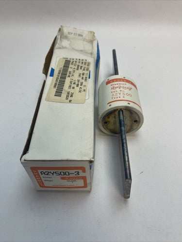 GOULD SHAWMUT A2Y500-3 AMP-TRAP FUSE 500AMP 250VAC 500VDC TYPE 30