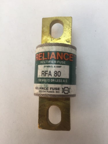 RELIANCE RFA 80 RECTIFIER FUSE 130VAC 80AMP0