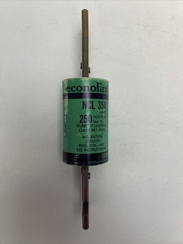 ECONOMY ECONOLIM NCLR350 CURRENT LIMITING CLASS RK1 FUSE 350AMP 250VAC0