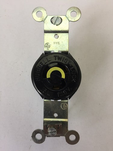 HUBBELL HBL4710 TWIST-LOCK SINGLE RECEPTACLE 15A 125V 2 POLE0