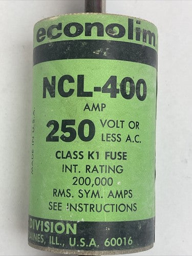 ECONOLIM NCL400 CLASS K1 FUSE 250VAC 400AMP1