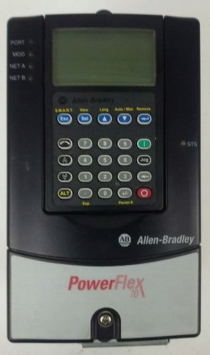 ALLEN BRADLEY POWER FLEX 70 20A-D2P1A3AYNNNC0 SER. A,3PH,480V, 1HP, W/ 20-HIM-A311