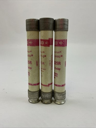 GOULD SHAWMUT TRI-ONIC TRS25R TIME DELAY FUSE 600VAC 25A (LOT OF 3)2