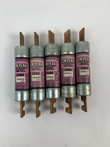 Bussmann Low-Peak Dual-Element Time-Delay LPN-RK90 90A 250V Fuse "Lot of 5"0