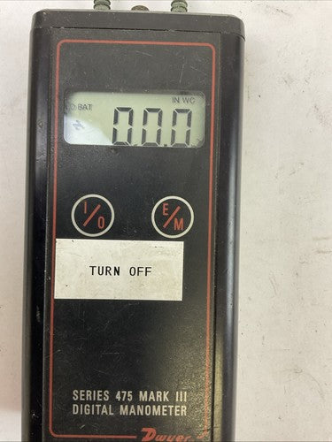 DWYER SERIES 475 MARK III DIGITAL MANOMETER ***BATTERY NOT INCLUDED***0