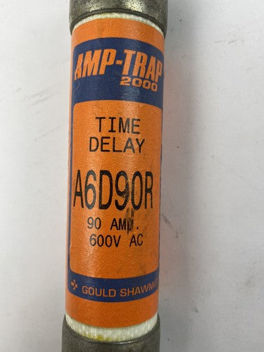 Gould Shawmut Amp-trap 2000 & Amp-trap II A6D90R 90A 600V Fuse "Lot of 5"2