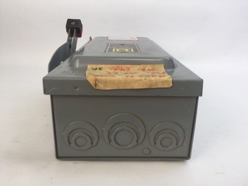 SQUARE D H321 FUSIBLE SAFETY SWITCH SER E2 30A 240VAC 7.5HP 3PH TYPE 1 ENCLOSURE4