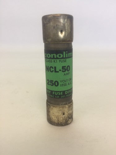 ECONOLIM NCL-50 CLASS K1 FUSE 50AMP 250VAC  (LOT OF 10)0
