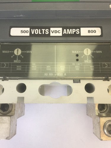 ABB S6N CIRCUIT BREAKER SAC S6 500VDC 600VAC 2 POLE 800A TRIP2