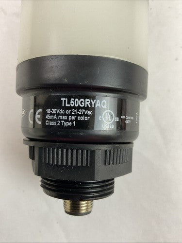 BANNER TL50GRYAQ LIGHT TOWER 18-30VDC OR 21-27VAC 45mA CLASS 2 TYPE 11