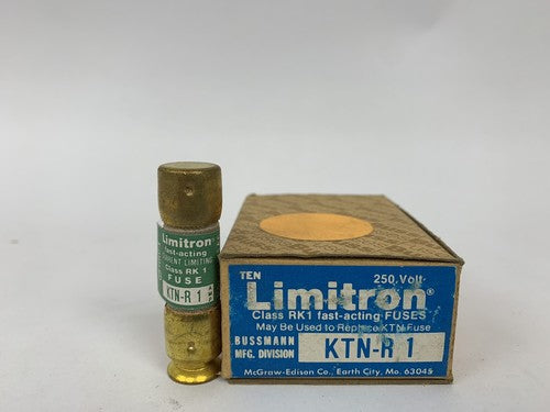 Bussmann Limitron Fast-Acting KTN-R 1 1A 250V Fuse "Lot of 10"0