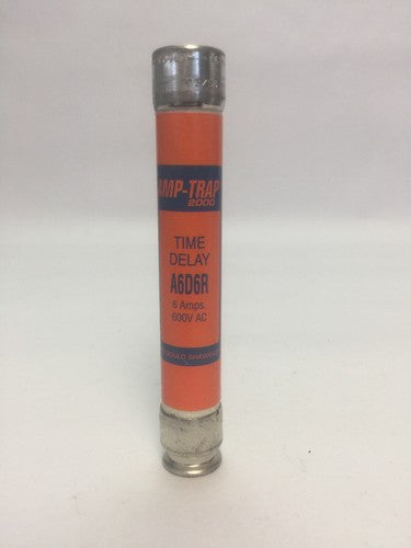 GOULD SHAWMUT AMP-TRAP 2000 A6D6R TIME DELAY FUSE 6A 600VAC CLASS RK1 (LOT OF 5)0