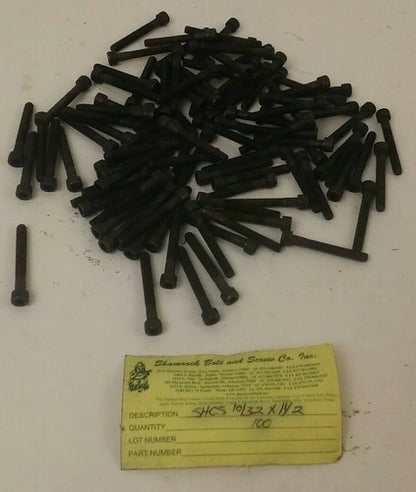 SHAMROCK BOLT & SCREW CO. INC. SHCS 10/32 X 1 1/2'' ,QTY 100, BOLT ALLEN HEAD1