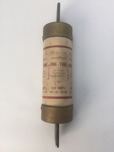 GOULD SHAWMUT OTS300 ONE-TIME FUSE 300AMP 600VAC CLASS K-5 (LOT OF 3)3