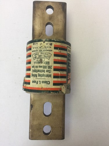 BUSS KRP-C 1800 HI-CAP FUSE CURRENT-LIMITING TIME DELAY 1800AMP 600VAC CLASS L6