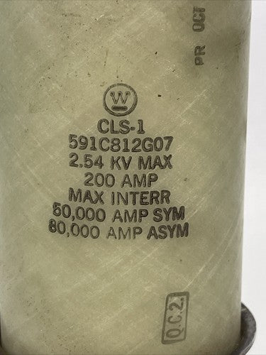 WESTINGHOUSE 591C812G07 CLS-1 FUSE 2.54KV 200AMP1