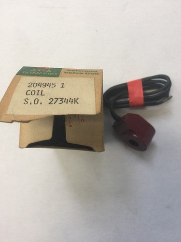 ASCO RED HAT 204-945-1 SOLENOID VALVE COIL 120V 60HZ 110V 50 HZ0