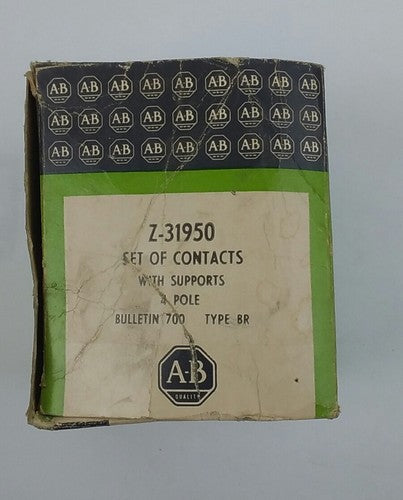 ALLEN BRADLEY Z-31950 SET OF CONTACTS W/ SUPPORT, 4 POLE, BUL 700 TYPE BR, 1