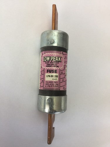 BUSSMAN LPN-RK 200 LOW PEAK DUAL ELEMENT TIME DELAY CURRENT LIMITING (LOT OF 4)0