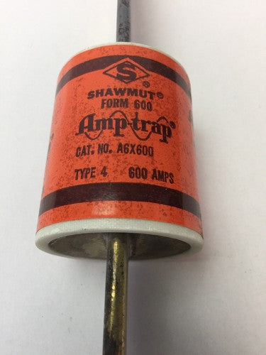 SHAWMUT AMPTRAP A6X600 FUSE 600 AMP 600 VOLTS AC/DC TYPE 4 FORM 6003