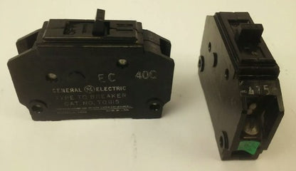 GENERAL ELECTRIC TQ1115 CIRCUIT BREAKER 1P 120/240VAC 2W 15A TYPE TQ (LOT OF 2)0