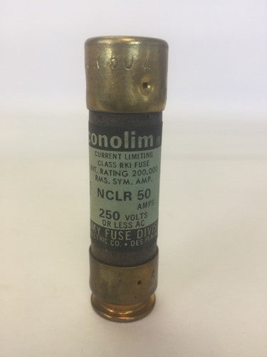 ECONOLIM NCLR 50 CURRENT LIMITING CLASS RK1 FUSE 50AMP 250VAC  (LOT OF 10)2