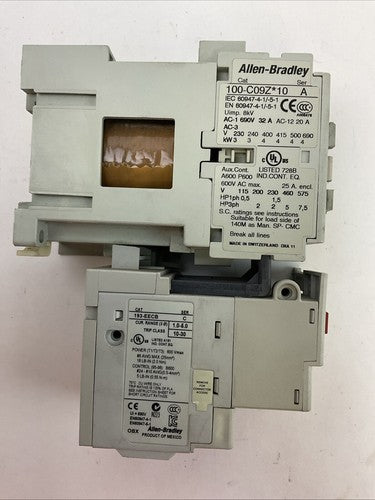 ALLEN BRADLEY STARTER (100-C09Z*10 COIL 24VDC + 193-EECB 1.0-5.0A)3