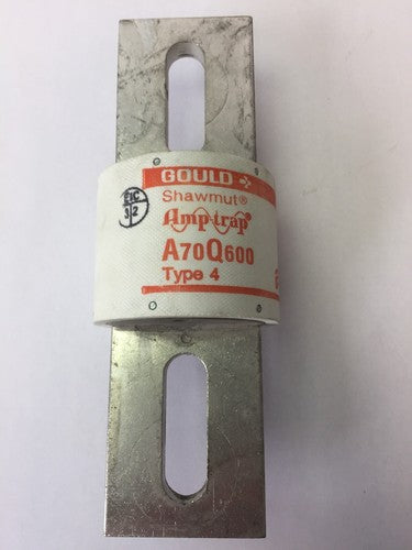 GOULD SHAWMUT AMPTRAP A70Q600 FUSE 600 AMP 700VAC TYPE 4 FORM 1010