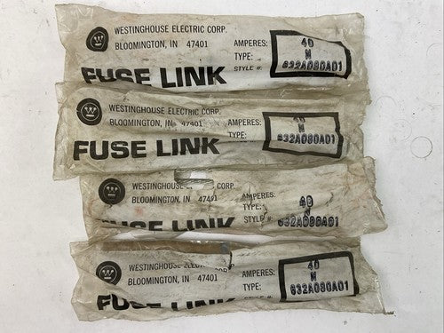 WESTINGHOUSE 632A080A01 FUSE LINK 40AMP (LOT OF 4)0