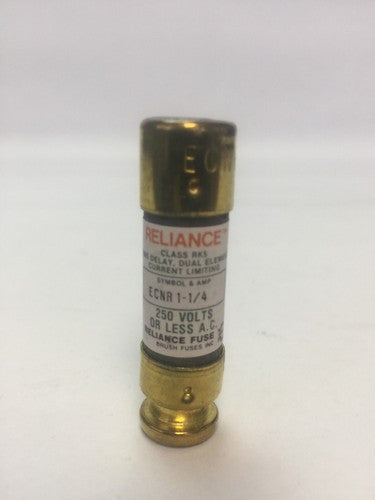 BRUSH/RELIANCE ECNR 1-1/4 FUSE 250VAC 1-1/4AMP CLASS RK5 (LOT OF 10)0