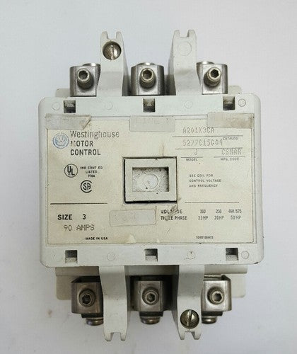 WESTINGHOUSE A201K3CA MOTOR CONTROL - SIZE 3 - MODEL J20 - 90A - 3-PH 5277c15g040