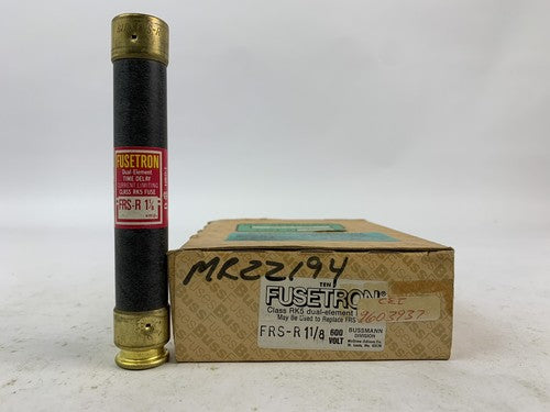 Bussmann Fusetron Dual-Element FRS-R1 1/8 1 1/8A 600V Fuse "Lot of 10"0
