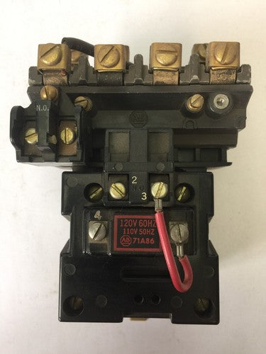 ALLEN BRADLEY 202AC-F718039/1 DC CONTACTOR 250VDC 3NO-1NC 71A86 COIL 120V 60HZ2