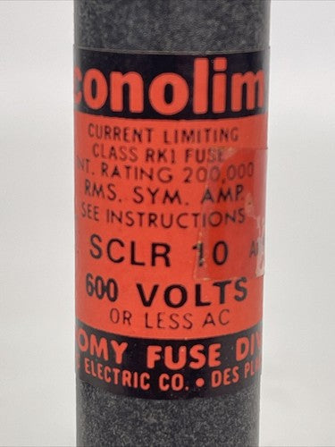 ECONOLIM SCLR10 CURRENT LIMITING CLASS RK1 FUSE 600VAC 10AMP (LOT OF 11)2