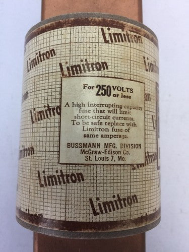 LIMITRON KWN 500 CURRENT LIMITING FUSE 500 AMP 250 VOLTS5