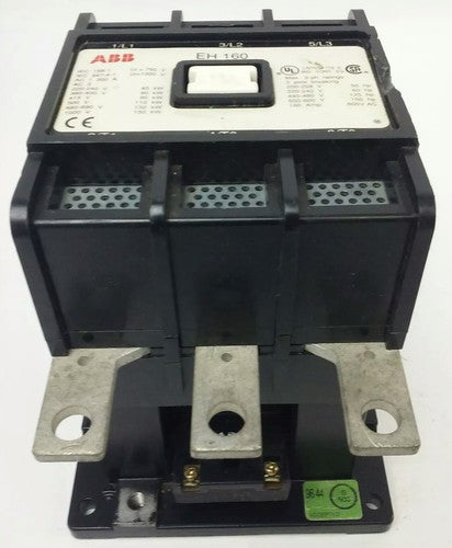 ABB EH160 CONTACTOR, 3PH, 3P BREAKING, 600V, 50-150H.P., 190A, CHIP PLASTIC0