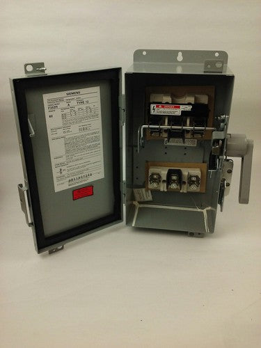 SIEMENS F352H, SER. A, 600VAC, 60A, 3PH, H.D. TYPE 12 ENCLOSED SWITCH INDOOR,NEW3