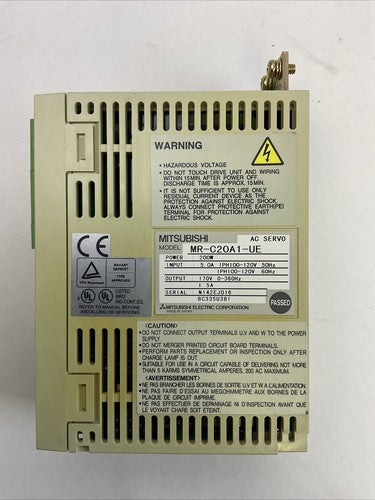 MITSUBISHI MR-C20A1-UE AC SERVO DRIVE OUTPUT 170VAC 0-360HZ 1.5A1
